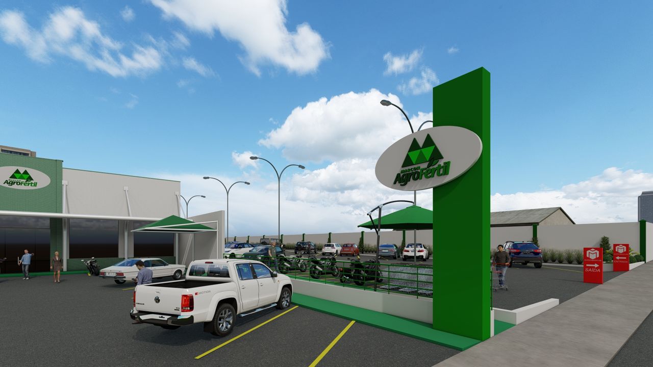 Loja e estacionamento comercial
